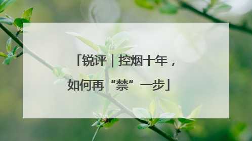 锐评｜控烟十年，如何再“禁”一步