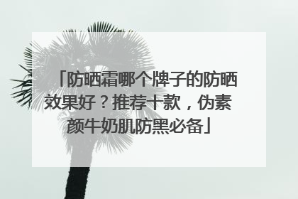 防晒霜哪个牌子的防晒效果好？推荐十款，伪素颜牛奶肌防黑必备
