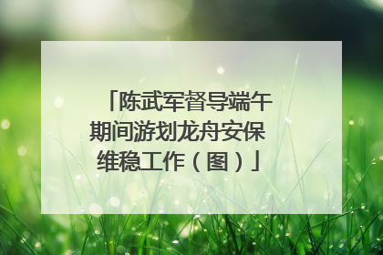 陈武军督导端午期间游划龙舟安保维稳工作（图）