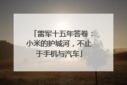 雷军十五年答卷：小米的护城河，不止于手机与汽车