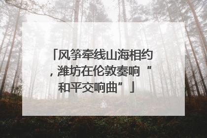风筝牵线山海相约，潍坊在伦敦奏响“和平交响曲”