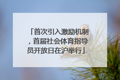 首次引入激励机制，首届社会体育指导员开放日在沪举行