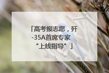 高考报志愿，歼-35A首席专家“上线指导”