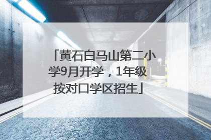黄石白马山第二小学9月开学，1年级按对口学区招生