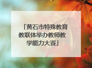 黄石市特殊教育教联体举办教师教学能力大赛