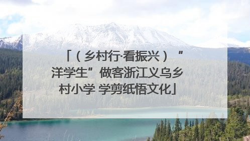 （乡村行·看振兴）“洋学生”做客浙江义乌乡村小学 学剪纸悟文化