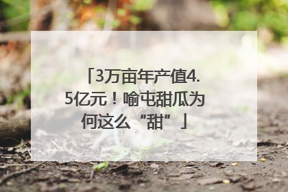 3万亩年产值4.5亿元！喻屯甜瓜为何这么“甜”