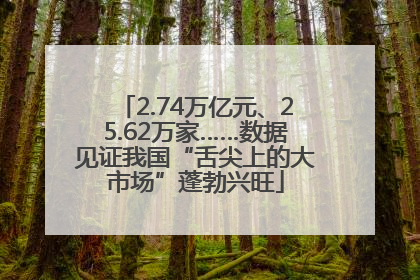 2.74万亿元、25.62万家……数据见证我国“舌尖上的大市场”蓬勃兴旺