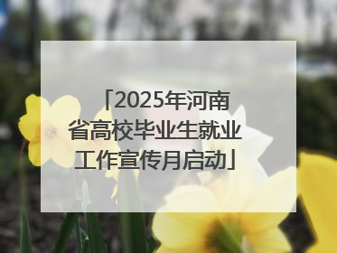 2025年河南省高校毕业生就业工作宣传月启动