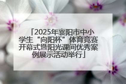 2025年襄阳市中小学生“向阳杯”体育竞赛开幕式暨阳光课间优秀案例展示活动举行