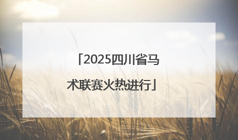 2025四川省马术联赛火热进行