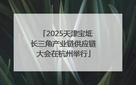 2025天津宝坻长三角产业链供应链大会在杭州举行