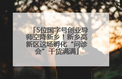 5位国字号创业导师空降新乡！新乡高新区这场孵化“问诊会”干货满满