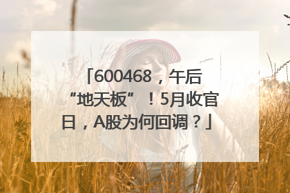 600468，午后“地天板”！5月收官日，A股为何回调？