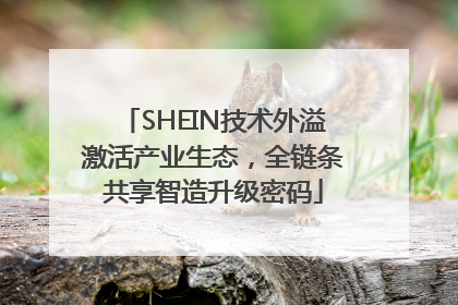 SHEIN技术外溢激活产业生态，全链条共享智造升级密码