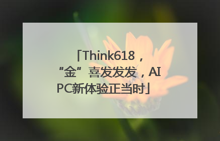 Think618，“金”喜发发发，AIPC新体验正当时